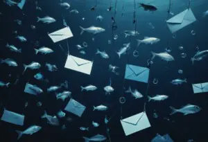 Tietojenkalastelu kuvituskuva - Email phishing